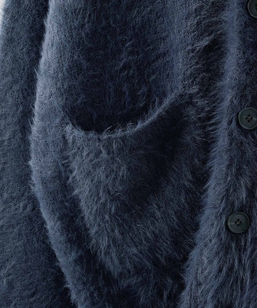 MONO-MART（モノマート）の「【Alfred Alex】オーバーサイズシャギーニットカーディガン（カーディガン/ボレロ・メンズ・ブラック/レッド/モカ/ブルー/チャコール/ワイン/ダークブルー/ブルーグレー・M/L）」の16枚目の写真