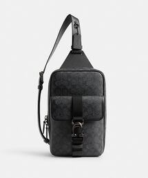 【近年モデル 美品】コーチ　ペース　バックパック　　シグネチャーキャンバス　黒 チャーター バックパック・シグネチャー キャンバス（バック