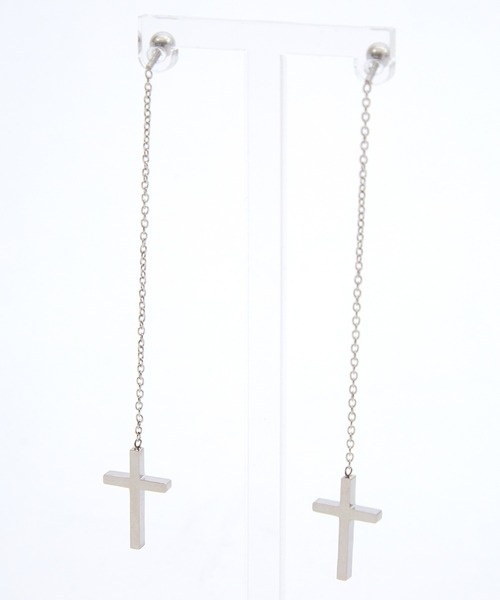an meets zakka(アンミツザッカ)の「an meets zakka ロッキンモチーフロングチェーンピアス(ピアス(両耳用)・メンズ・シルバー系2/シルバー系1/シルバー系3・ONE SIZE)」の2枚目の写真