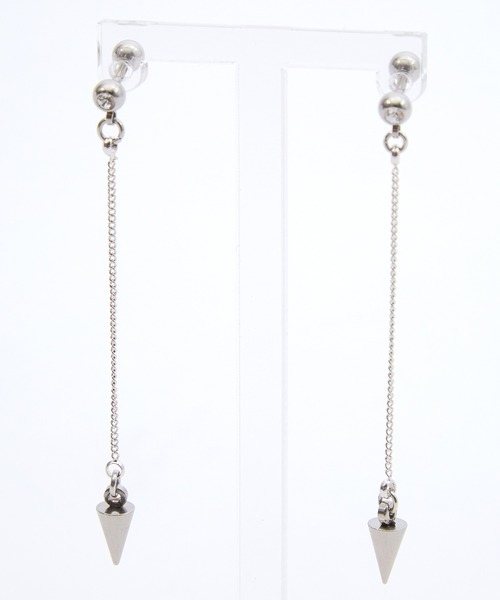 an meets zakka(アンミツザッカ)の「an meets zakka ロッキンモチーフロングチェーンピアス(ピアス(両耳用)・メンズ・シルバー系2/シルバー系1/シルバー系3・ONE SIZE)」の1枚目の写真