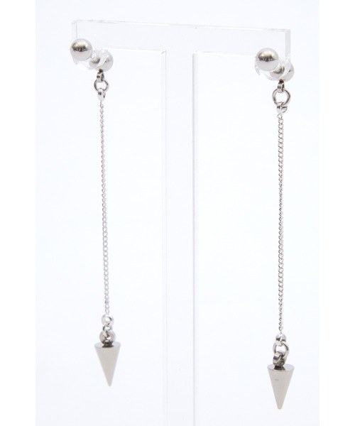 an meets zakka(アンミツザッカ)の「an meets zakka ロッキンモチーフロングチェーンピアス(ピアス(両耳用)・メンズ・シルバー系2/シルバー系1/シルバー系3・ONE SIZE)」の5枚目の写真