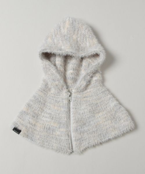 JEANASIS（ジーナシス）の「シャギーニットバラクラバ/980570（ネックウォーマー/スヌード・レディース・グレー/パープル/ホワイト系その他・FREE）」の9枚目の写真