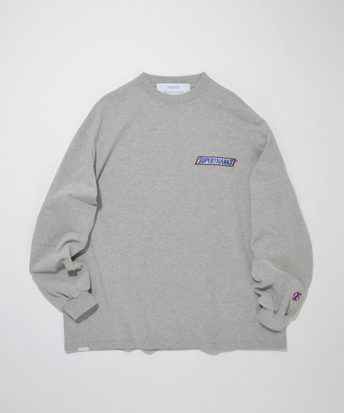 SUPERTHANKS（スーパーサンクス）の「グラフィック刺繍＆バックプリント  ロングTシャツ（ユニセックス）"You're not you when you're content." L/S T-shirt（Tシャツ/カットソー・メンズ・ホワイト/ブラック/ライトカーキ/アッシュグレー・L/S/M）」の13枚目の写真