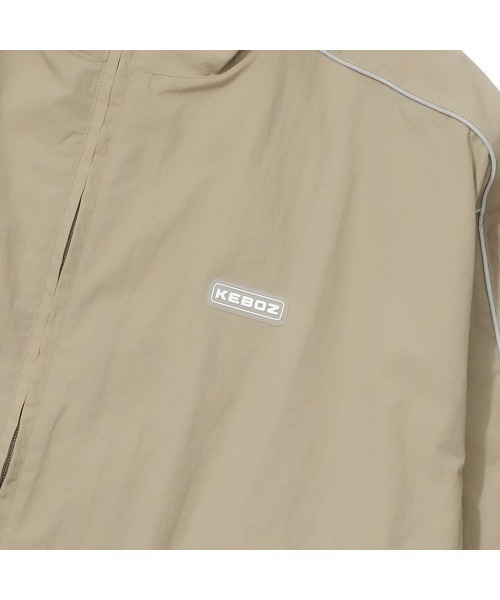 keboz ナイロンジャケット ベージュ KEBOZ（ケボズ）の「GRID CHECK TRACK JACKET（ナイロン