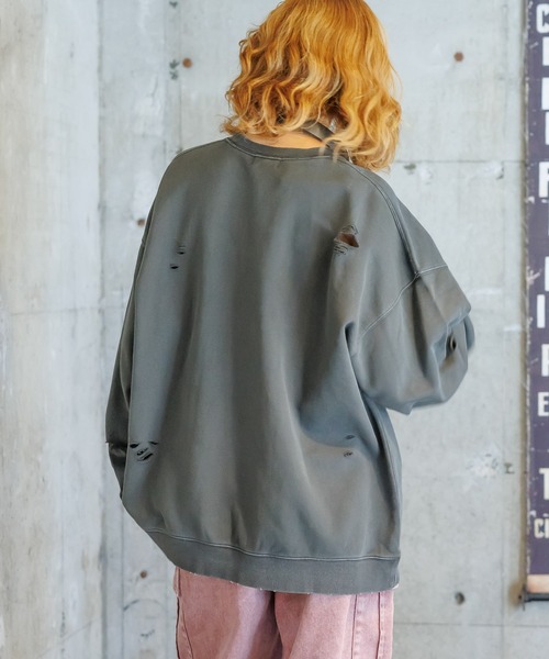 PBLIM（ページボーイリム）の「PBLIM/ビンテージラッシュスウェット（スウェット・レディース・パープル/グレー・LARGE/MEDIUM）」の5枚目の写真
