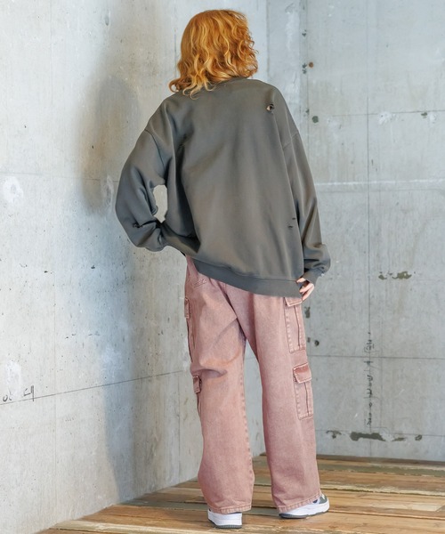 PBLIM（ページボーイリム）の「PBLIM/ビンテージラッシュスウェット（スウェット・レディース・パープル/グレー・LARGE/MEDIUM）」の7枚目の写真