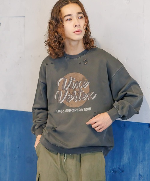 PBLIM（ページボーイリム）の「PBLIM/ビンテージラッシュスウェット（スウェット・レディース・パープル/グレー・LARGE/MEDIUM）」の9枚目の写真