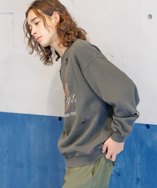 PBLIM（ページボーイリム）の「PBLIM/ビンテージラッシュスウェット（スウェット・レディース・パープル/グレー・LARGE/MEDIUM）」の10枚目の写真