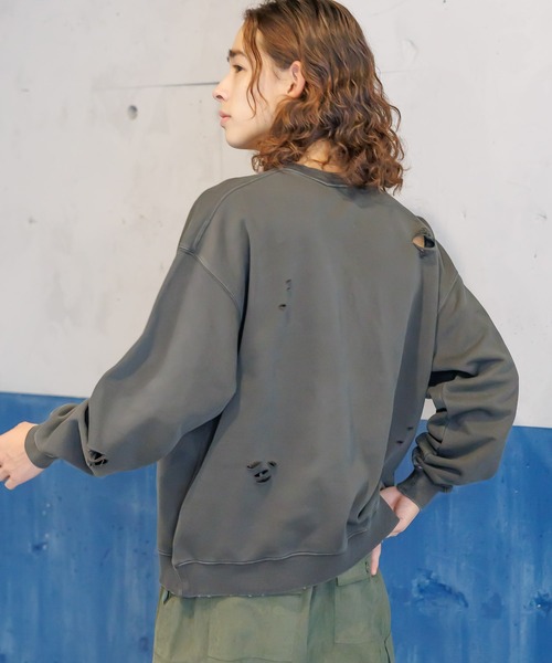 PBLIM（ページボーイリム）の「PBLIM/ビンテージラッシュスウェット（スウェット・レディース・パープル/グレー・LARGE/MEDIUM）」の11枚目の写真