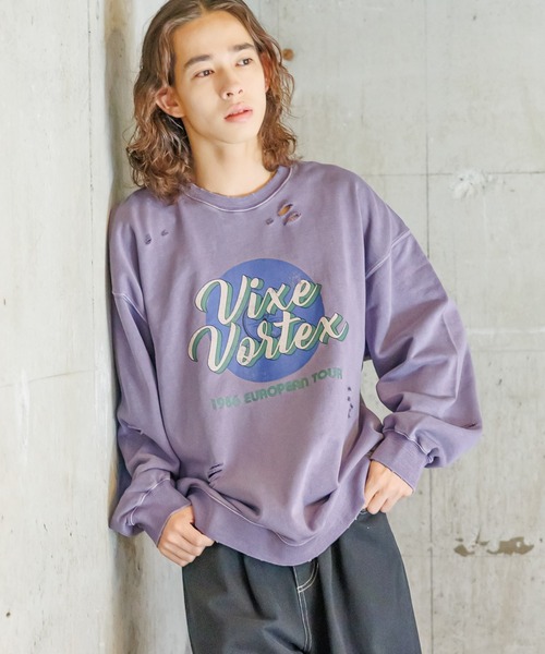 PBLIM（ページボーイリム）の「PBLIM/ビンテージラッシュスウェット（スウェット・レディース・パープル/グレー・LARGE/MEDIUM）」の14枚目の写真