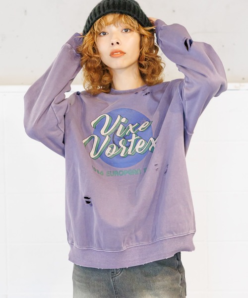 PBLIM（ページボーイリム）の「PBLIM/ビンテージラッシュスウェット（スウェット・レディース・パープル/グレー・LARGE/MEDIUM）」の20枚目の写真