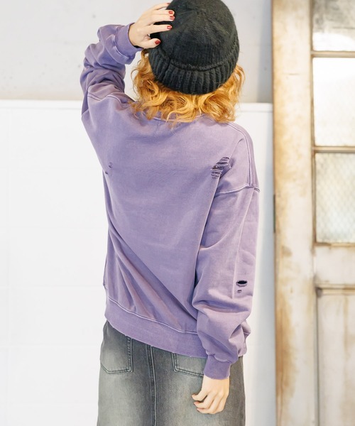 PBLIM（ページボーイリム）の「PBLIM/ビンテージラッシュスウェット（スウェット・レディース・パープル/グレー・LARGE/MEDIUM）」の22枚目の写真