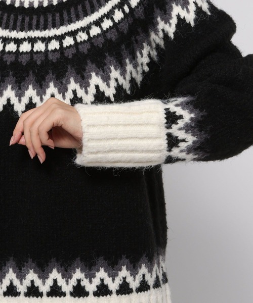 BURBERRY LONDON ウール ノルディック プルオーバーニット L COOHEM /ノルディック ニット プルオーバー | COOHEM