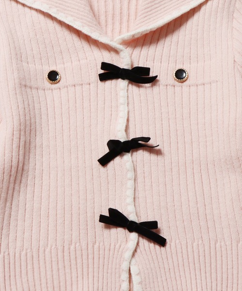 Chick（チック）の「▲セーラーカラーリボンニットトップス（ニット/セーター・レディース・ピンク/ホワイト・FREE）」の11枚目の写真