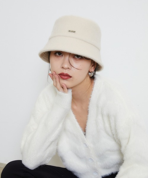 ENVYM（アンビー）の「ハラコバケットHAT（ハット・レディース・アイボリー/ブラック/ブラウン・FREE）」の2枚目の写真