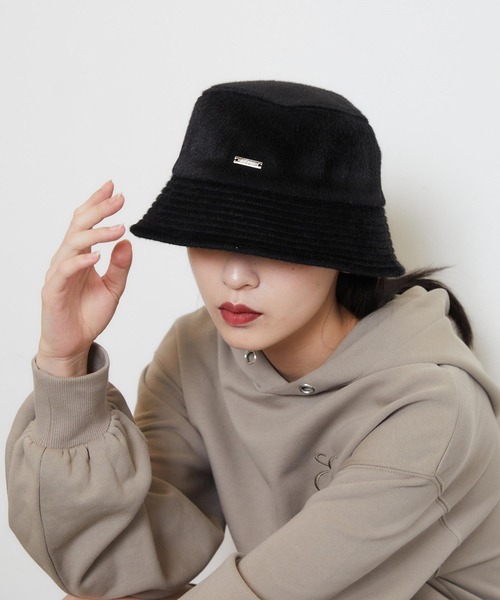 ENVYM（アンビー）の「ハラコバケットHAT（ハット・レディース・アイボリー/ブラック/ブラウン・FREE）」の3枚目の写真