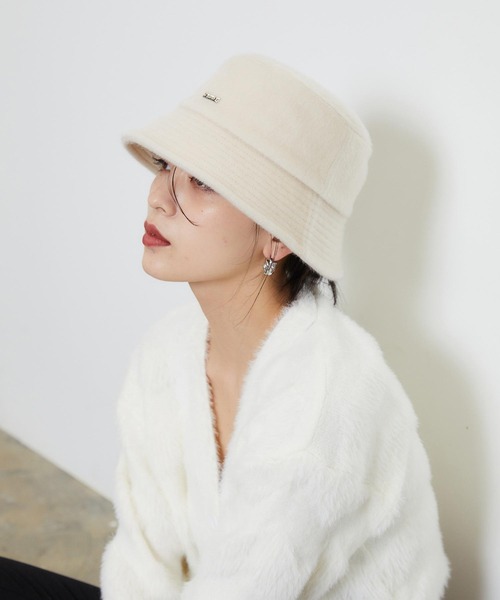 ENVYM（アンビー）の「ハラコバケットHAT（ハット・レディース・アイボリー/ブラック/ブラウン・FREE）」の15枚目の写真