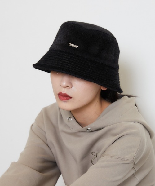 ENVYM（アンビー）の「ハラコバケットHAT（ハット・レディース・アイボリー/ブラック/ブラウン・FREE）」の4枚目の写真