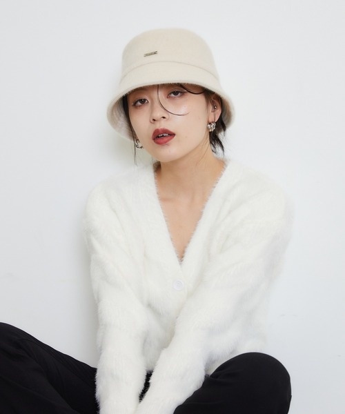 ENVYM（アンビー）の「ハラコバケットHAT（ハット・レディース・アイボリー/ブラック/ブラウン・FREE）」の16枚目の写真