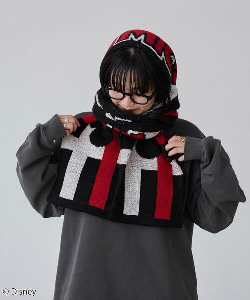 Disney（ディズニー）の「coen限定／ディズニーデザイン　ジャガードニットマフラー（ブラック）（マフラー・メンズ・ブラック・FREE）」の3枚目の写真