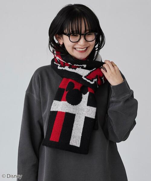 Disney（ディズニー）の「coen限定／ディズニーデザイン　ジャガードニットマフラー（ブラック）（マフラー・メンズ・ブラック・FREE）」の5枚目の写真