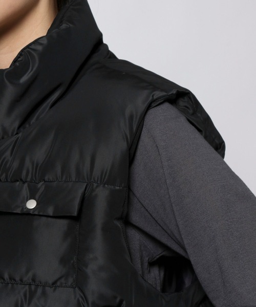 LEPSIM（レプシィム）の「ショート中綿ベスト　987533（ベスト・レディース・アイボリー/ブラック・FREE）」の18枚目の写真