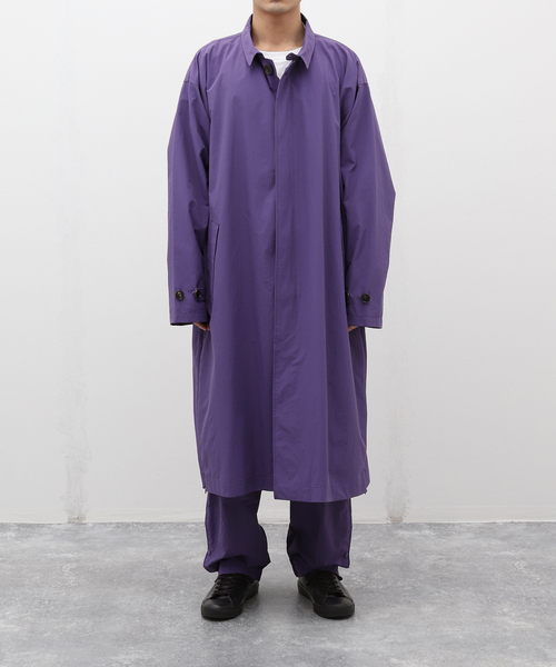 WISM（ウィズム）の「【cassette / カセット】COAT（ステンカラーコート・メンズ・ベージュ/パープル・MEDIUM/X-LARGE）」の9枚目の写真