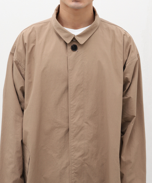 WISM（ウィズム）の「【cassette / カセット】COAT（ステンカラーコート・メンズ・ベージュ/パープル・MEDIUM/X-LARGE）」の13枚目の写真