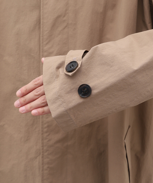 WISM（ウィズム）の「【cassette / カセット】COAT（ステンカラーコート・メンズ・ベージュ/パープル・MEDIUM/X-LARGE）」の16枚目の写真