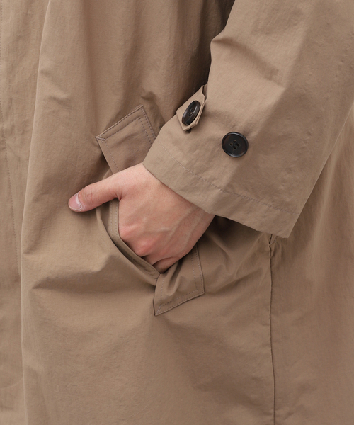 WISM（ウィズム）の「【cassette / カセット】COAT（ステンカラーコート・メンズ・ベージュ/パープル・MEDIUM/X-LARGE）」の17枚目の写真