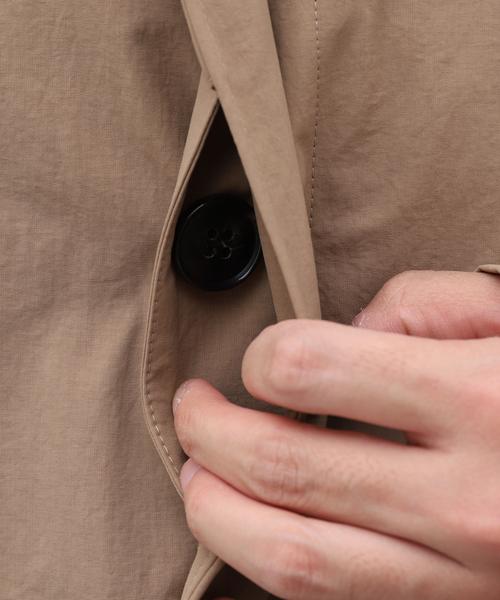 WISM（ウィズム）の「【cassette / カセット】COAT（ステンカラーコート・メンズ・ベージュ/パープル・MEDIUM/X-LARGE）」の20枚目の写真