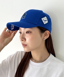 刺繍」に該当するレディースのキャップ（ブルー・ネイビー/青色