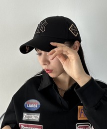 MLB（メジャーリーグベースボール）の「【日本未発売/WEB限定】MLB Korea(エムエルビーコリア)/ダイヤモンド刺繍ロゴパッチボールキャップ メジャーリーグ べースボール ロゴキャップ サイズ調整可能/DIAMOND LOGO PATCH BALL CAP（キャップ）」