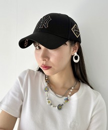 MLB（メジャーリーグベースボール）の「【日本未発売/WEB限定】MLB Korea(エムエルビーコリア)/ダイヤモンド刺繍ロゴパッチボールキャップ メジャーリーグ べースボール ロゴキャップ サイズ調整可能/DIAMOND LOGO PATCH BALL CAP（キャップ）」