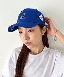 刺繍」に該当するレディースのキャップ（ブルー・ネイビー/青色系