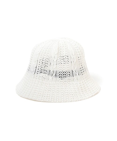 Ray BEAMS（レイビームス）の「88 / RECYCLED POLYESTER CABLE BELL HAT（ハット・レディース・ホワイト/ブラック/ブラウン・ONE SIZE）」の2枚目の写真