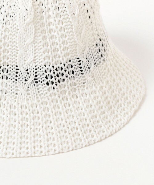 Ray BEAMS（レイビームス）の「88 / RECYCLED POLYESTER CABLE BELL HAT（ハット・レディース・ホワイト/ブラック/ブラウン・ONE SIZE）」の7枚目の写真