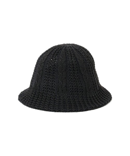 Ray BEAMS（レイビームス）の「88 / RECYCLED POLYESTER CABLE BELL HAT（ハット・レディース・ホワイト/ブラック/ブラウン・ONE SIZE）」の8枚目の写真