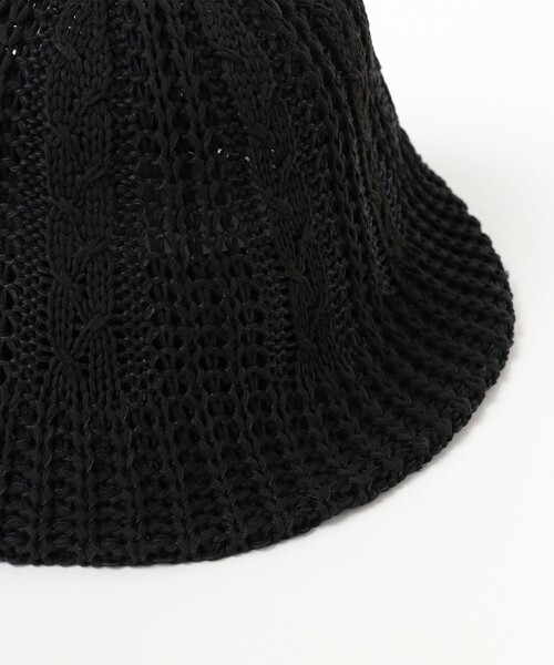 Ray BEAMS（レイビームス）の「88 / RECYCLED POLYESTER CABLE BELL HAT（ハット・レディース・ホワイト/ブラック/ブラウン・ONE SIZE）」の10枚目の写真