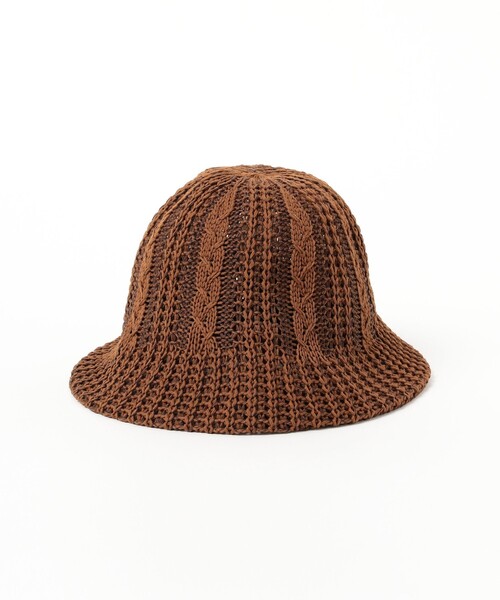 Ray BEAMS（レイビームス）の「88 / RECYCLED POLYESTER CABLE BELL HAT（ハット・レディース・ホワイト/ブラック/ブラウン・ONE SIZE）」の11枚目の写真