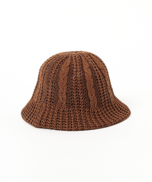 Ray BEAMS（レイビームス）の「88 / RECYCLED POLYESTER CABLE BELL HAT（ハット・レディース・ホワイト/ブラック/ブラウン・ONE SIZE）」の12枚目の写真