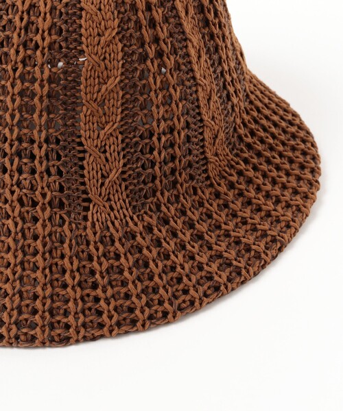 Ray BEAMS（レイビームス）の「88 / RECYCLED POLYESTER CABLE BELL HAT（ハット・レディース・ホワイト/ブラック/ブラウン・ONE SIZE）」の13枚目の写真