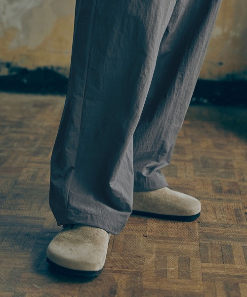 Bleme（ブレム）の「ナイロン ボックスタック ワイド グルカパンツ ドローコード付き（その他パンツ・メンズ・ブラック/カーキ/チャコールグレー・L/M/S/XL）」の12枚目の写真