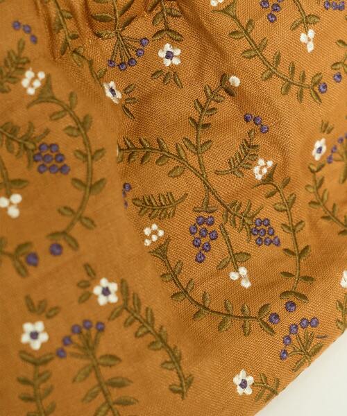 ADIEU TRISTESSE（アデュートリステス）の「刺繍入りふわふわ巾着（ハンドバッグ・レディース・マスタード/ネイビー・FREE）」の10枚目の写真