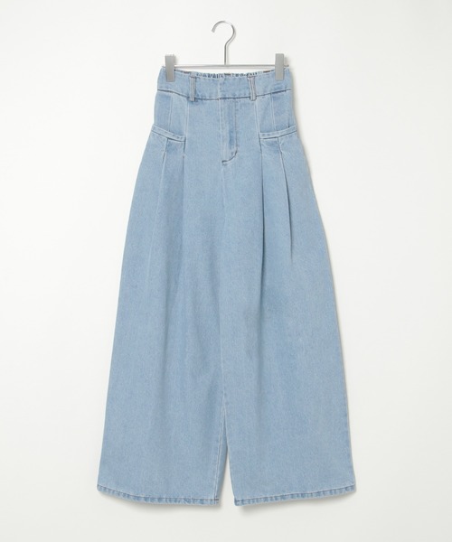 notch.（ノッチ）の「タックデニムパンツ（デニムパンツ・レディース・ブルー系その他/ブルー/ブラック・M）」の4枚目の写真