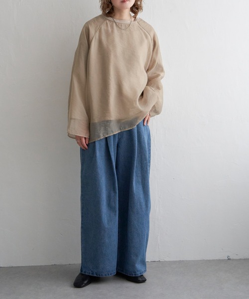 notch.（ノッチ）の「タックデニムパンツ（デニムパンツ・レディース・ブルー系その他/ブルー/ブラック・M）」の15枚目の写真