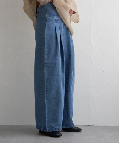 notch.（ノッチ）の「タックデニムパンツ（デニムパンツ・レディース・ブルー系その他/ブルー/ブラック・M）」の12枚目の写真