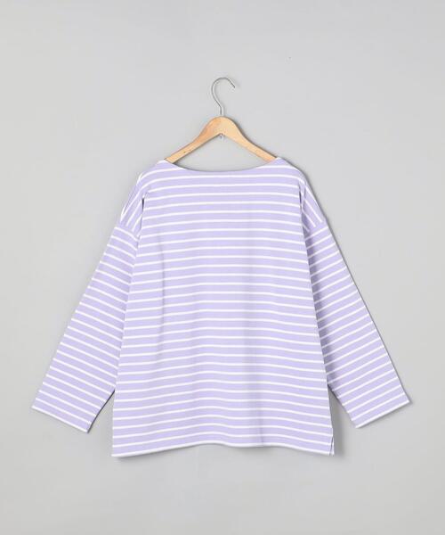 coen(コーエン)の「カレッジプリントバスクシャツ(Tシャツ/カットソー・レディース・ライラック/コバルトブルー/ブラック・L/M)」の4枚目の写真