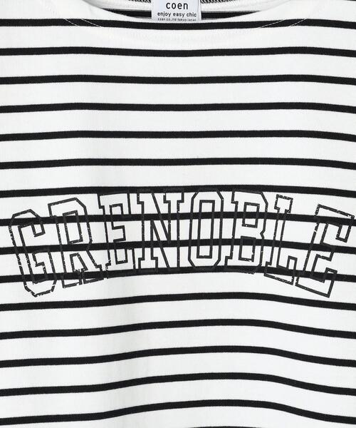 coen(コーエン)の「カレッジプリントバスクシャツ(Tシャツ/カットソー・レディース・ライラック/コバルトブルー/ブラック・L/M)」の9枚目の写真