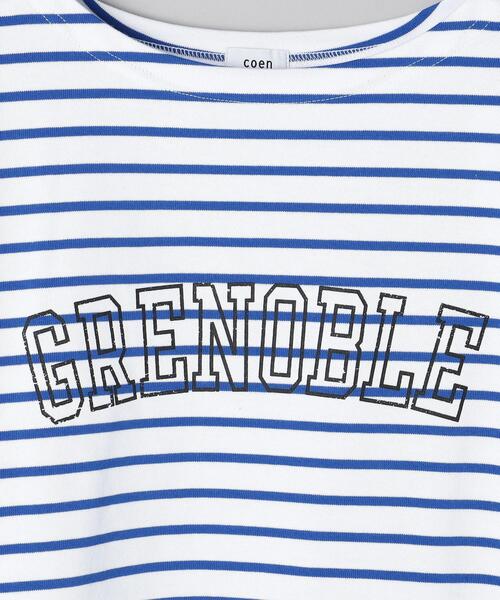 coen(コーエン)の「カレッジプリントバスクシャツ(Tシャツ/カットソー・レディース・ライラック/コバルトブルー/ブラック・L/M)」の10枚目の写真
